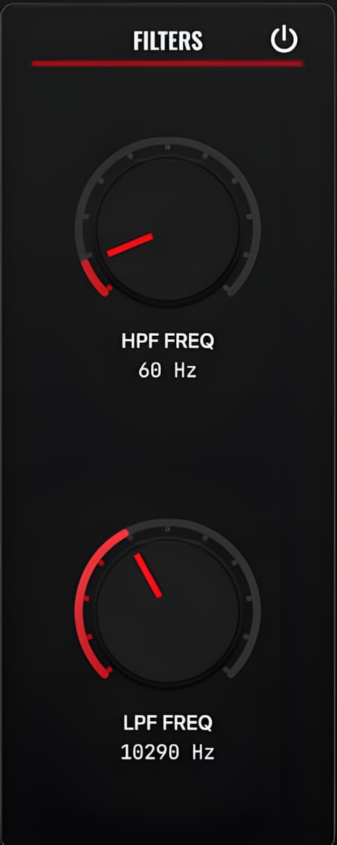 MetalGuitarEQ filters section
